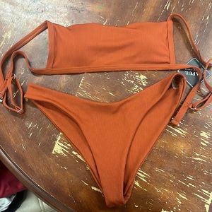 Zaful bikini set dark orange size large